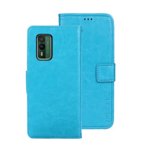Nokia XR21 Crazy Horse Leather Phone Case - Sky Blue - 1