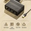 Male RJ45 3 in 1 Gigabit Network Splitter Cable Ethernet Coupler - 4