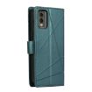 Nokia C32 PU Leather Green Phone Case - Genuine Texture, Embossed Line - 3