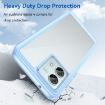 Motorola Moto G84 Blue Acrylic Hybrid TPU Phone Case - 3