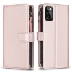 Samsung Galaxy A41 Zipper Wallet Leather Flip Phone Case - Rose Gold - 1