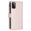 Samsung Galaxy A41 Zipper Wallet Leather Flip Phone Case - Rose Gold - 3
