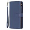 Samsung Galaxy A12 Zipper Wallet Leather Flip Phone Case Blue - 2