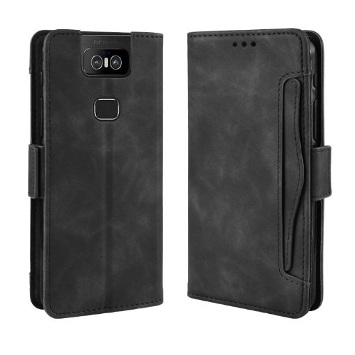 Black Calf Pattern Leather Case for Asus Zenfone 6 ZS630KL - 1