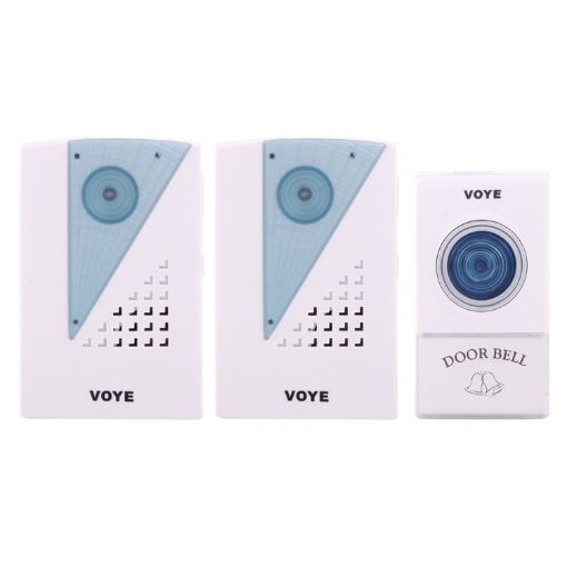 VOYE V001A2 Wireless Smart Music LED Doorbell with Dual Receiver - 1