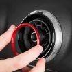 4 PCS Audi A1 Red Vent Metal Decorative Ring Set - 5