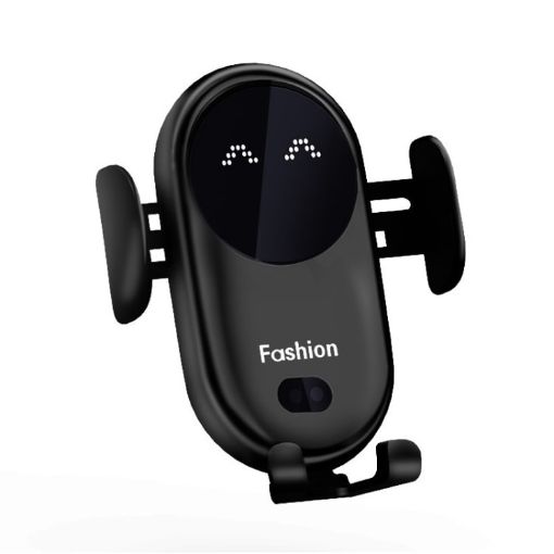 S11 Smart Infrared Sensor Car Wireless Charger - Black - 1
