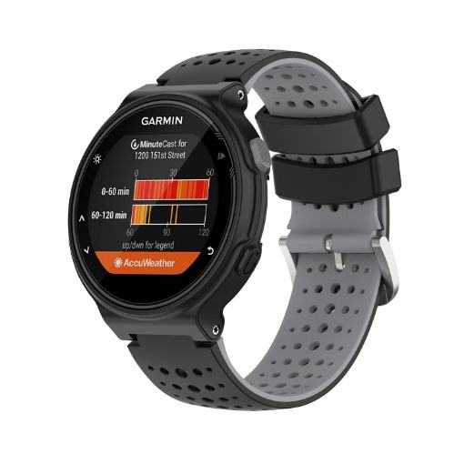 Garmin Approach S6 Silicone Sports Watch Band Black Grey - 1