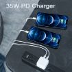 35W Dual USB-C Charger for iPhone/iPad Series - US Plug - 5