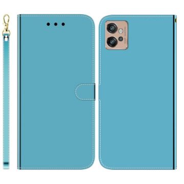Blue Mirror Surface Flip Leather Case for Motorola Moto G32 - 1
