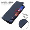 Blue Leather Phone Case for Xiaomi Mi Max 3 Pro - Magnetic Closure - 5