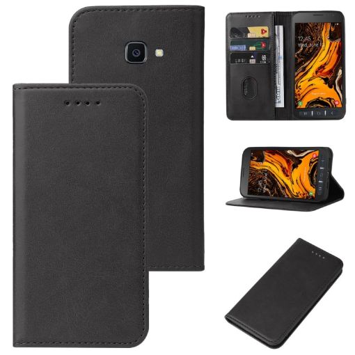 Samsung Galaxy Xcover 4s Leather Phone Case - Black - 1