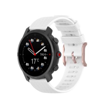 Coros Apex 46mm / Apex Pro Rose Gold Silicone Watch Band - White - 1