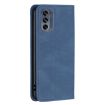 Motorola Moto G62 RFID Blocking Leather Phone Case (Blue) - 3