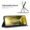 Motorola Moto G62 RFID Blocking Leather Phone Case (Blue) - 4