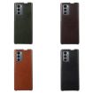 LG Wing 5G Genuine Leather Double Color Crazy Horse Phone Case - Black - 3