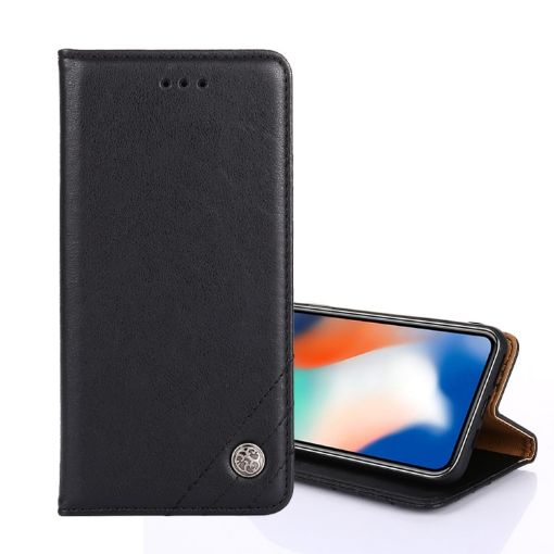 Motorola Moto E5 Play Leather Case - Black - 1