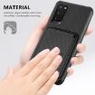 Samsung Galaxy S20 Carbon Fiber Leather Card Magsafe Phone Case - Black - 6