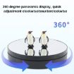 25cm Adjustable Speed Electric Rotating Display Stand Golden Mirror - 3