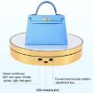 25cm Adjustable Speed Electric Rotating Display Stand Golden Mirror - 6