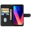 Black Leather Phone Case for LG V30+ - Stylish Protection - 3