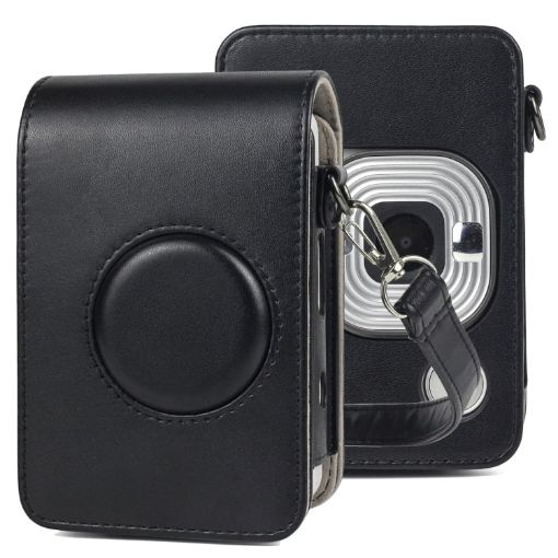 Retro PU Leather Case Bag for FUJIFILM instax mini Liplay - Black - 1