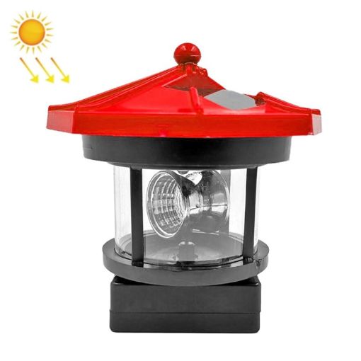 Waterproof LED Solar Rotating Lighthouse Garden Decoration Light - 1