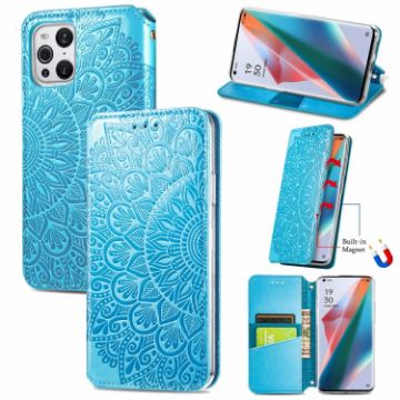 OPPO Find X3 Pro Leather Case - Blue - 1