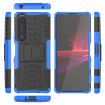 Sony Xperia 1 III Tire Texture Shockproof Case with Holder - Blue - 4