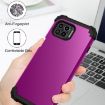 Motorola Moto G 5G Plus Shockproof Protective Case - Dark Purple + Black - 5