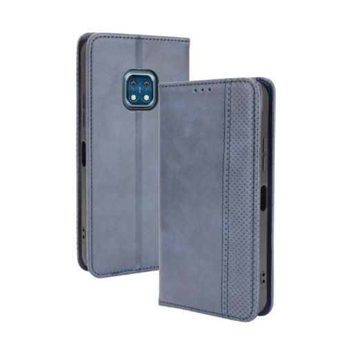 Nokia XR20 Leather Case with Holder & Card Slots (Blue) - 1