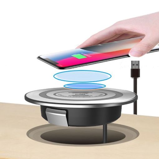 KP-ZMC Embedded Desktop Wireless Charger with PD+USB Interface Cable - 1