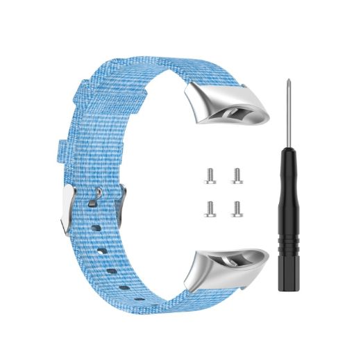 Garmin Forerunner 45/45S/Swim 2 Nylon Canvas Watch Band - Sky Blue - 1