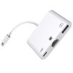 NK-107 3 in 1 Ethernet + USB + 8 Pin Charging Female Ports Cable - 3