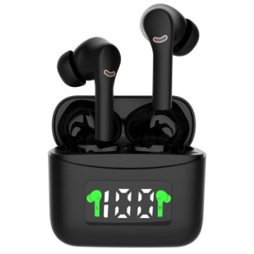 J5 Wireless Bluetooth 5.2 Earphone with Charging Box - Black - 1