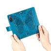 Sony Xperia L4 Butterfly Love Flower Leather Case - Blue - 5