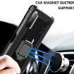 Sony Xperia 1 II Carbon Fiber Protective Case with 360 Degree Rotating Ring Holder - 4