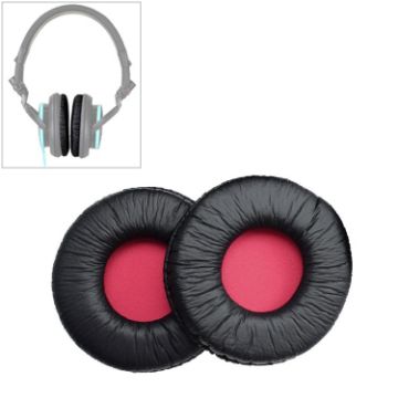 2 PCS SONY MDR-V55 Earphone Cushion Leather Cover Earmuffs Replacement Earpads - 1