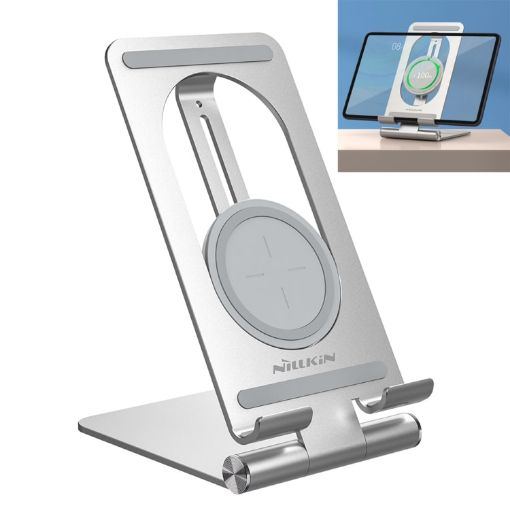 NILLKIN PowerHold Tablet Wireless Charging Stand - Silver - 1