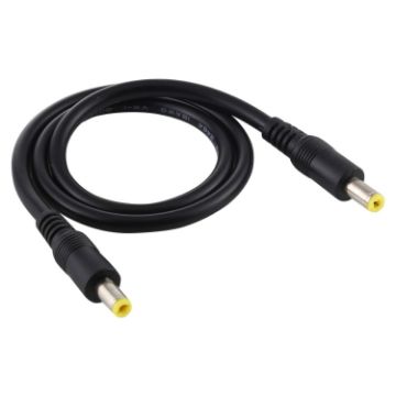 Picture of DC Power Plug 5.5 x 2.5mm Male to Male Adapter Connector Cable, Cable Length:50cm (Black)