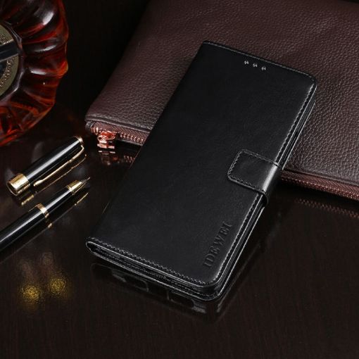 LG K30 (2019) Crazy Horse Leather Case - Black - 1