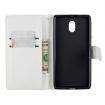 Nokia 3 Rhinestone Leather Case - Card Slot & Wallet - Diagonal Flower - 4