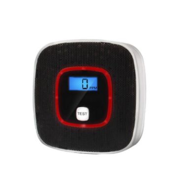 Carbon Monoxide Detector Gas Alarm Sensor LCD Display (Black) - 1
