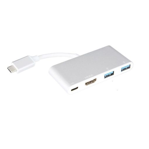 USB-C to HDMI Adapter, 4K Multiport AV Converter with USB 3.0 Ports - 1