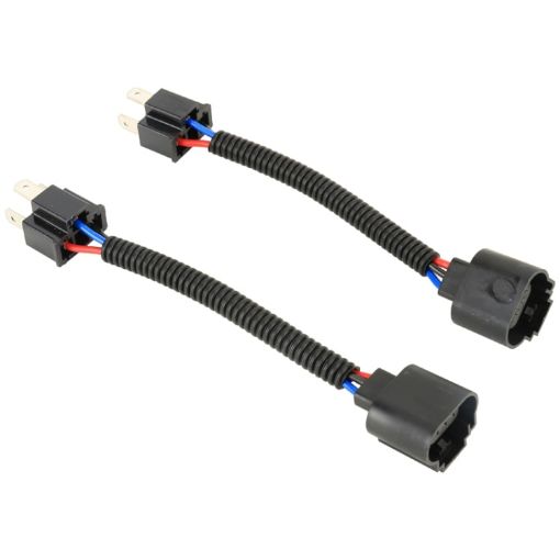 H4 Male to H13 Female Bulb Holder Base Socket with Wire - 1