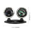 2 in 1 Car Guidance Compass Thermometer - Auto Dashboard - 2
