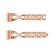 Rose Gold X-Shaped Diamond Metal Watch Band for Fitbit Charge 3 - 3