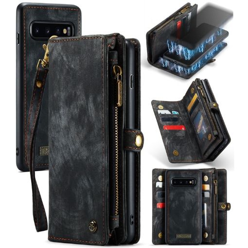 Samsung Galaxy S10 CaseMe-008 Flip Leather Phone Case (Black) - 1