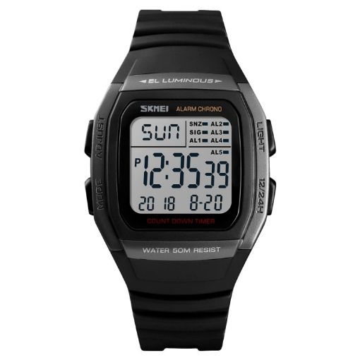 SKMEI 1278 Outdoor Waterproof Digital Watch - Titanium - 1