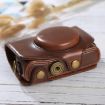 Canon PowerShot SX730 HS/SX720 HS PU Leather Case Bag with Strap - Coffee - 3